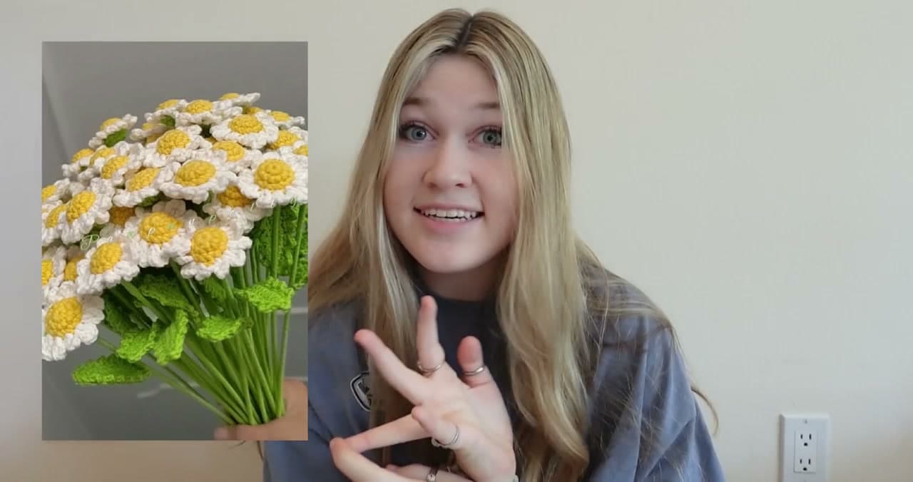 Step 2: Crochet Flowers (Daisies, Sunflowers, Roses)