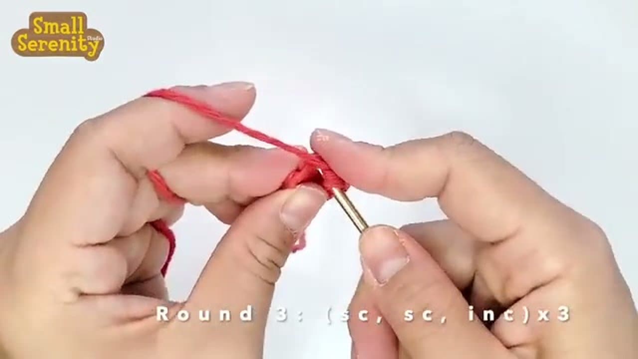 Step 2: Step 2: Three Increase Rounds to 15 Stitches