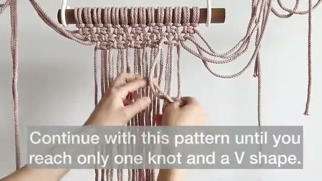 Step 4: Create the V Shape with Alternating Knots