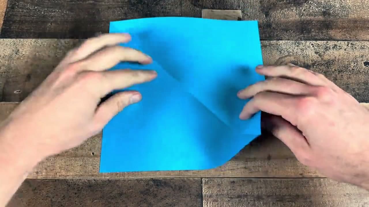 Step 1: Step 1: Start With a Square and Crease the First Diagonal
