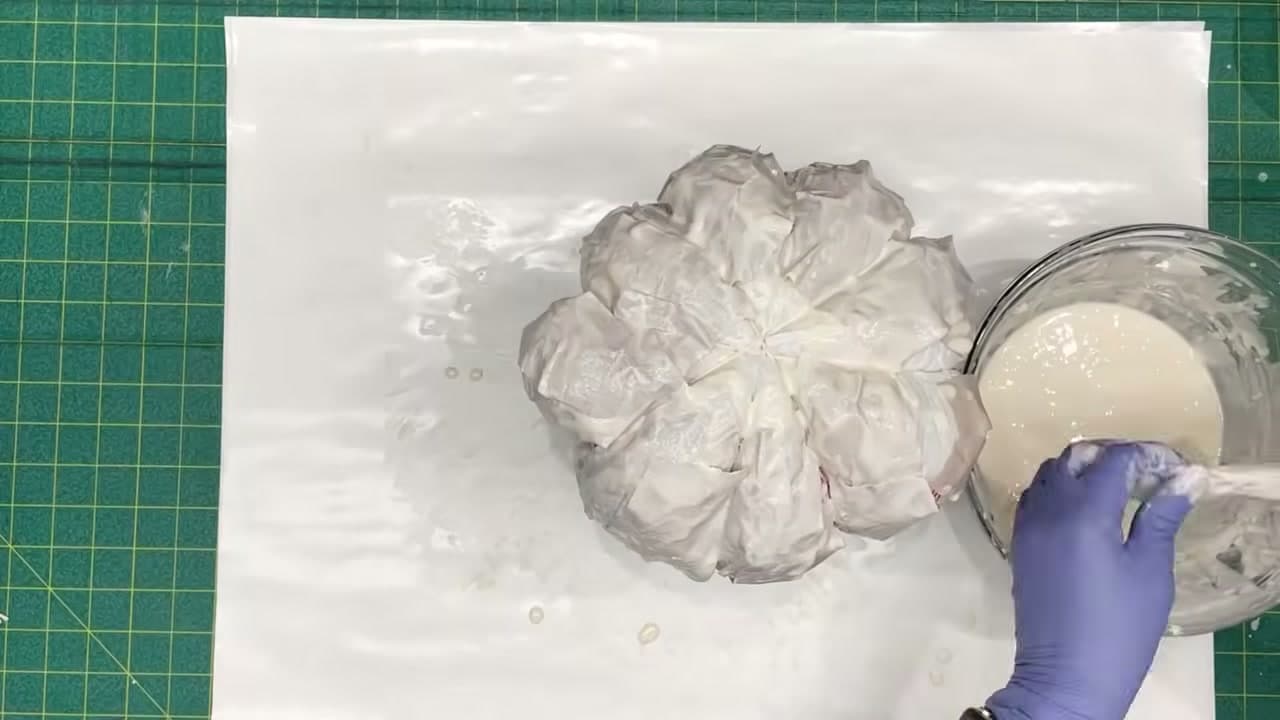 Step 6: Do the Bottom - How to Make Paper Mache Pumpkins