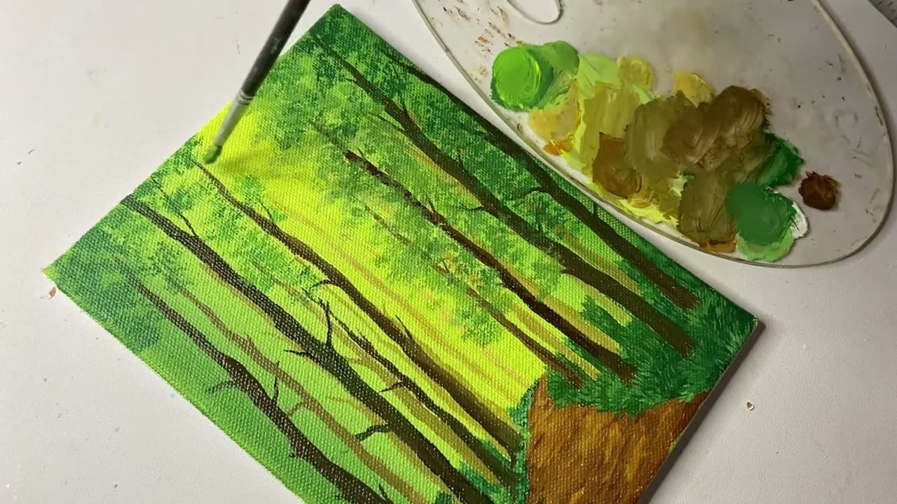 Step 7: Step 7: Layer Medium and Light Green Leaves