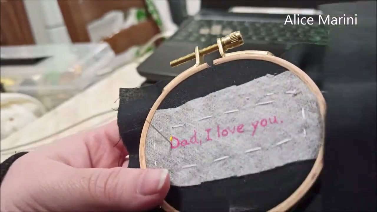Step 1: Set Up the Hoop and Fabric - How to Make an Embroidered Father's Day Card