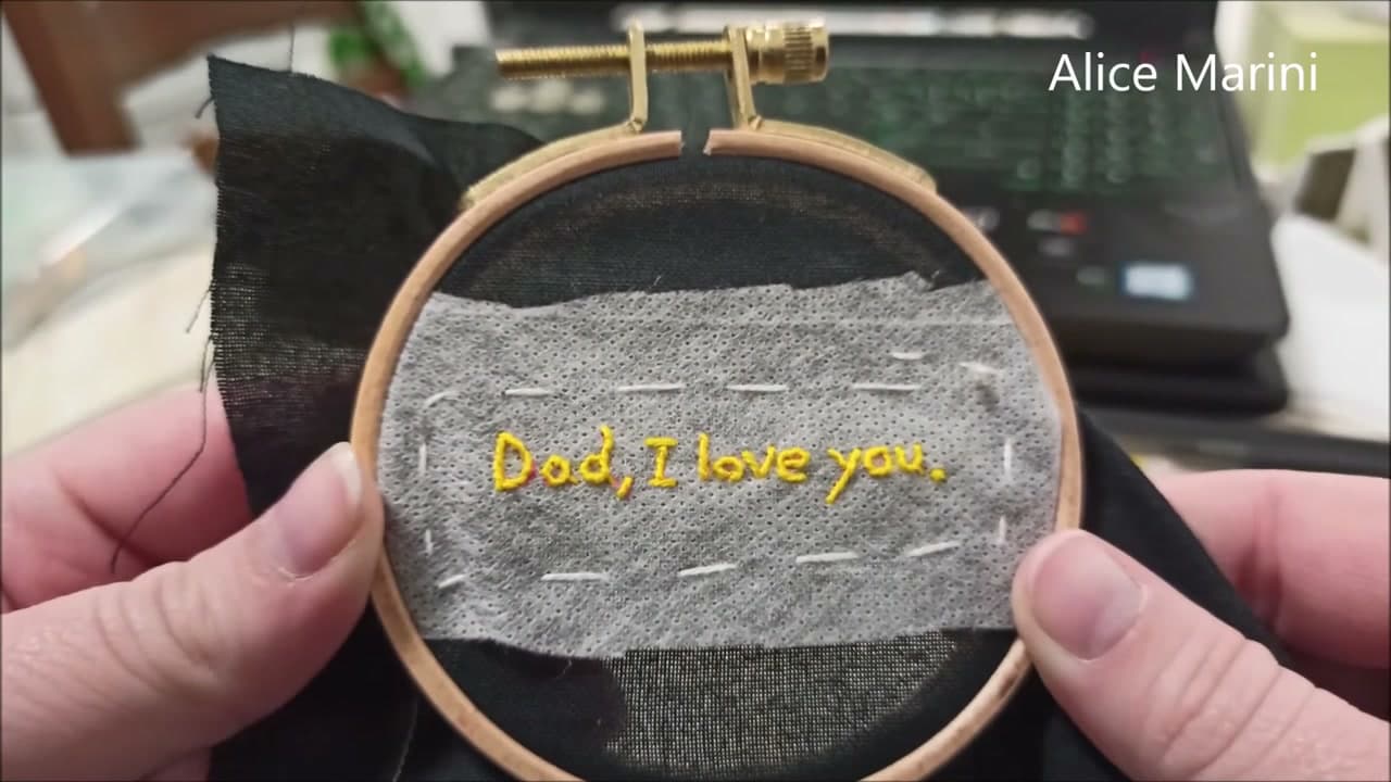 Step 8: Step 8: Mount the Embroidery in a Father's Day Card