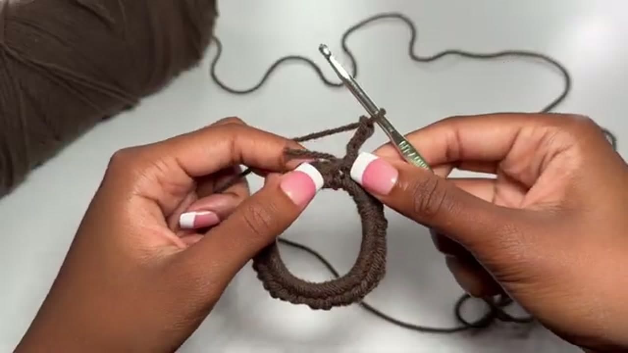 Step 5: Build the Ruffle with Triple Crochet - How to Crochet a Scrunchie (Quick Beginner Project)