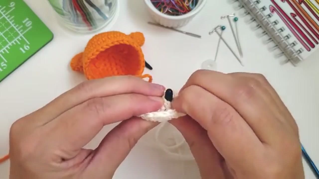 Step 3: Push the Eye Through - How to Attach Safety Eyes to Amigurumi