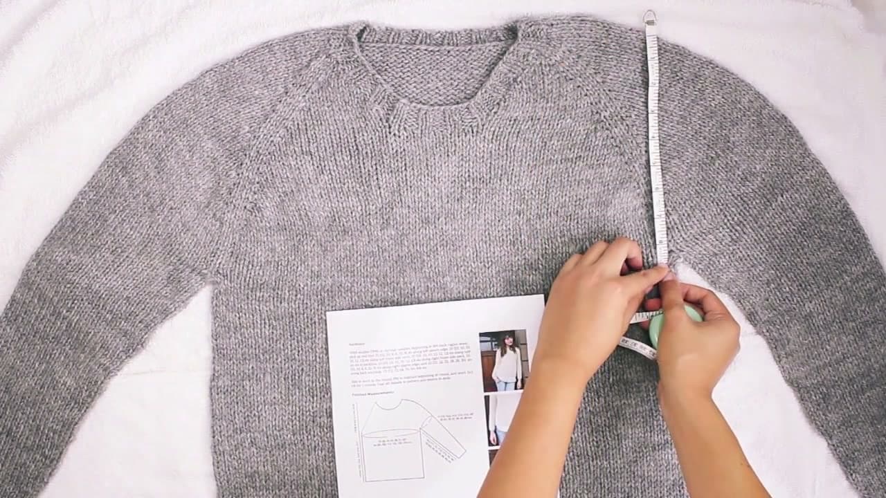 Step 5: Measure the Armhole Depth From Underarm to Shoulder - How to Block Knitting