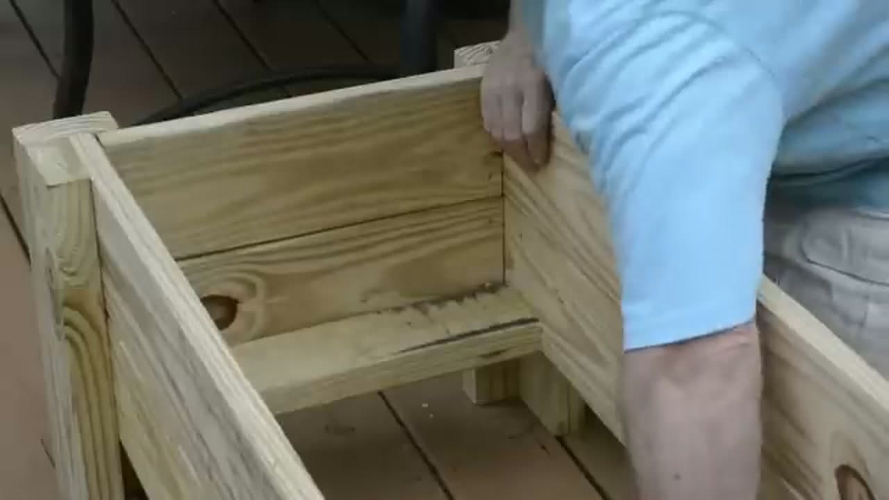Step 6: Install the Bottom Braces - How to Build a Wooden Planter Box (Simple Straight-Cut Build)