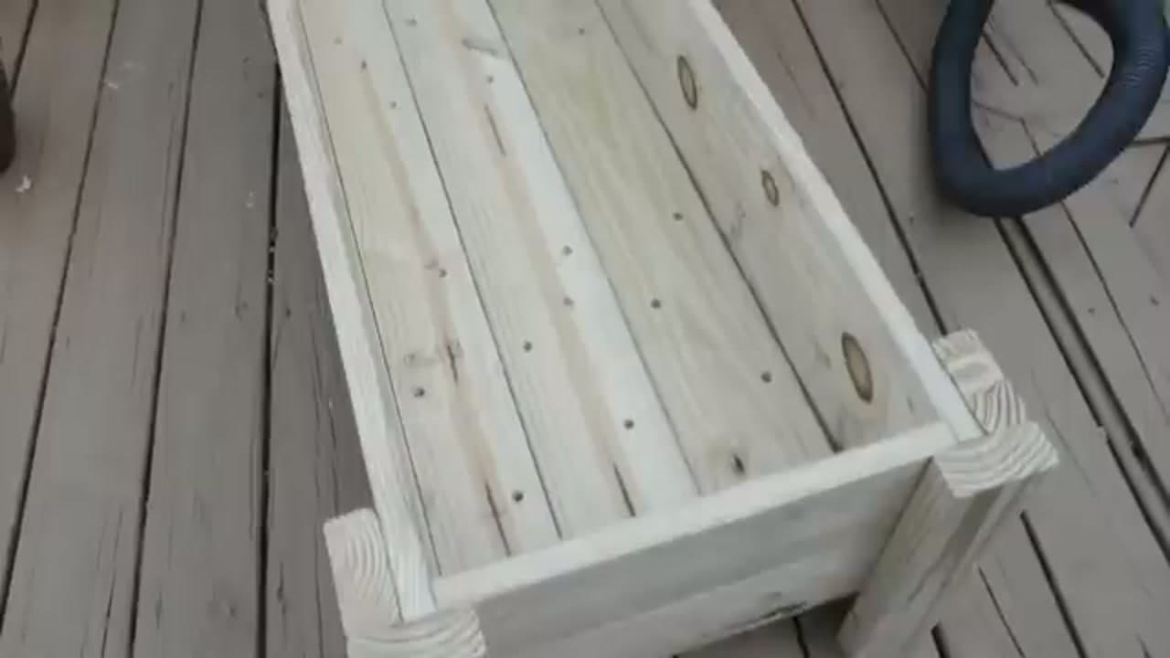 The finished result: How to Build a Wooden Planter Box (Simple Straight-Cut Build)