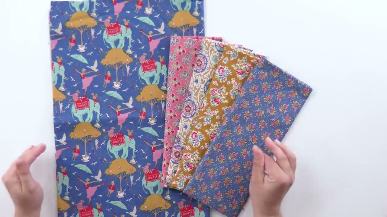 Step 2: Pull Coordinating Prints from the Same Collection - How to Choose Quilting Fabric (A Quilter's Fabric Pull Walkthrough)