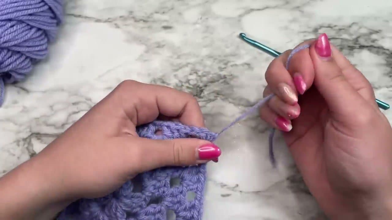 Step 8: Cut Yarn and Weave in Ends