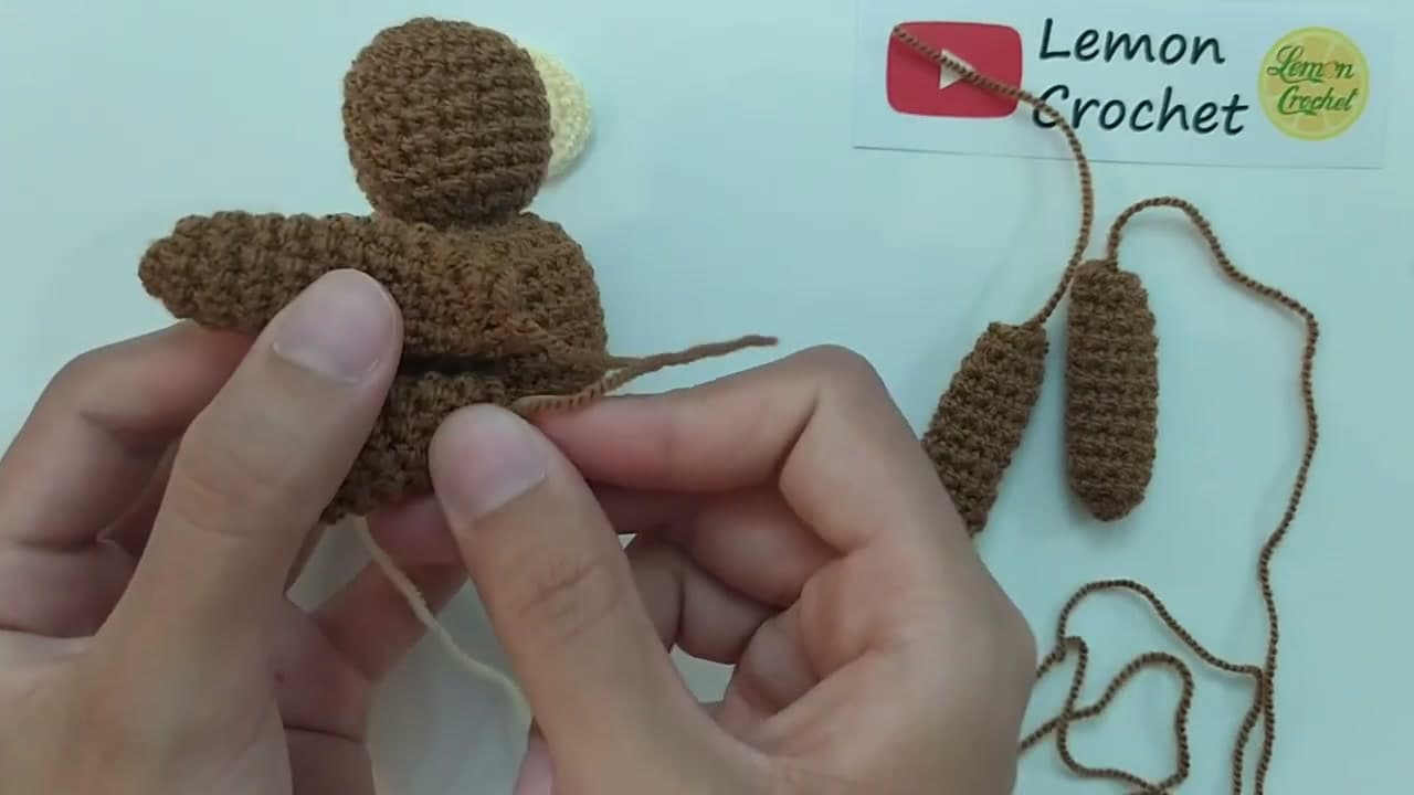 The finished result: How to Crochet a Sloth (Amigurumi Pattern for Beginners)
