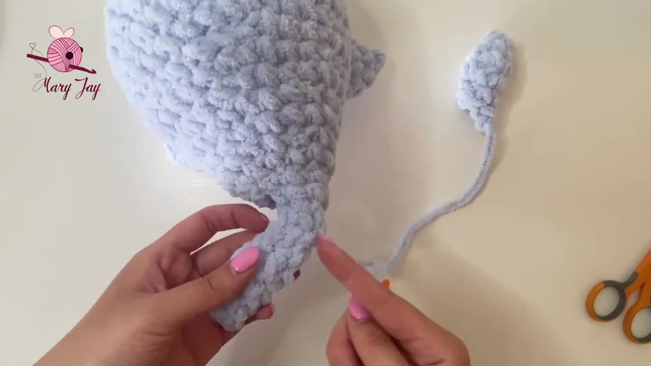 Step 5: Crochet Two Small Tail Pieces - How to Crochet a Whale: Beginner Amigurumi