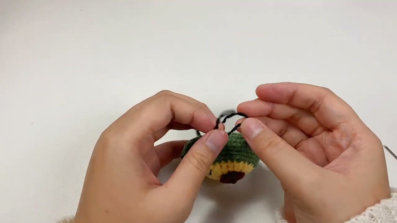 The finished result: How to Crochet an Avocado (Easy Amigurumi, Step by Step)