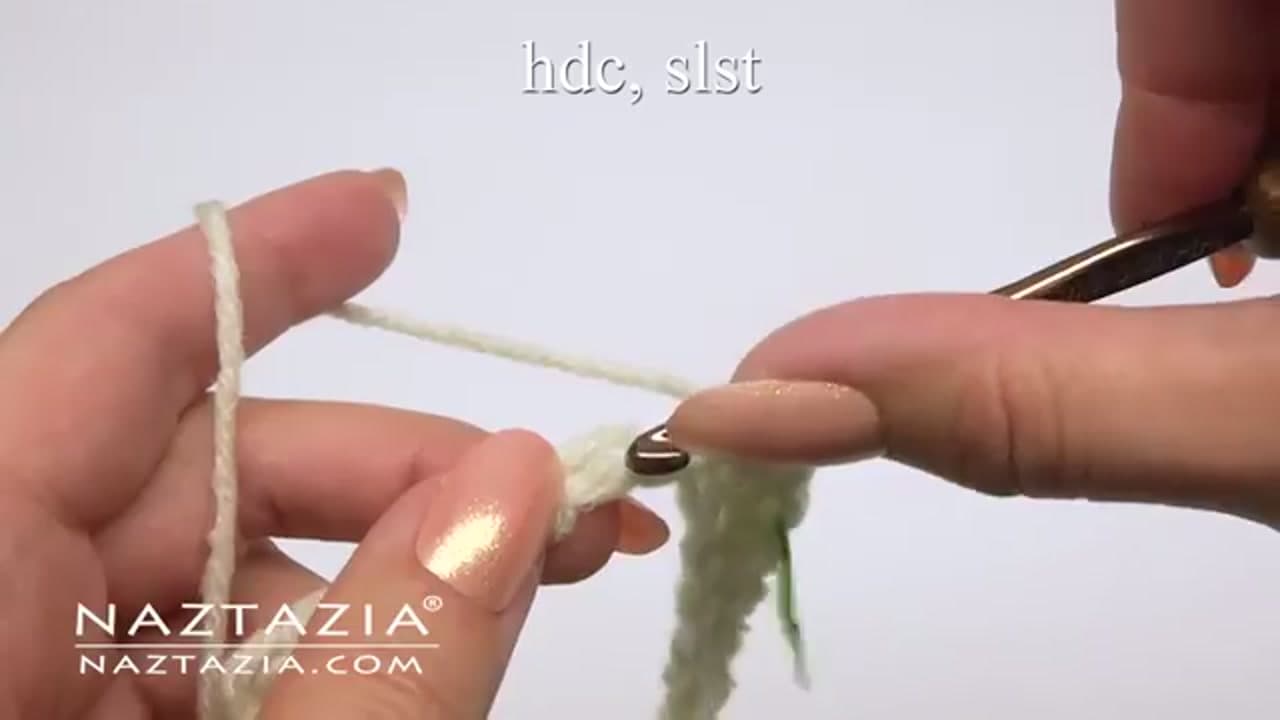 Step 3: Step 3: Start the Crunch Stitch (hdc + sl st)