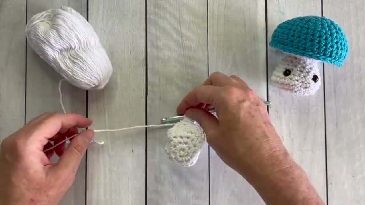 Step 4: Step 4: Decrease the Top of the Stem and Fasten Off