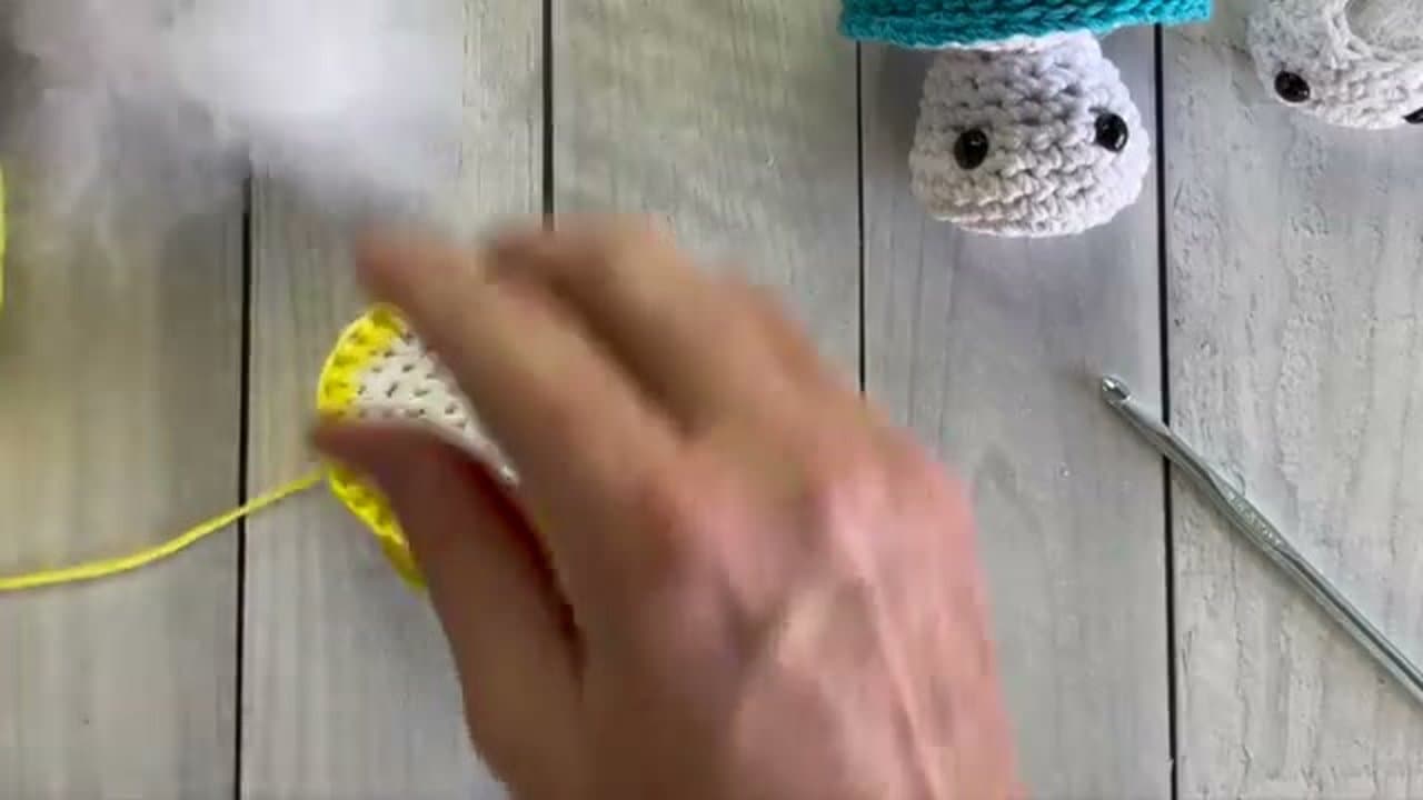 The finished result: How to Crochet a Mushroom - 7-Step Amigurumi Tutorial