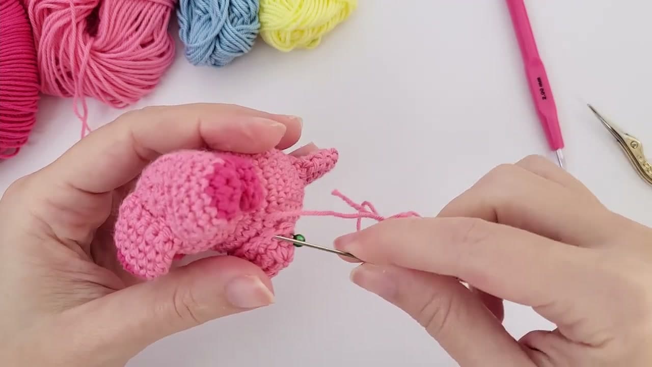 Step 3: Sew On the Snout - How to Crochet a Unicorn (Beginner Amigurumi)