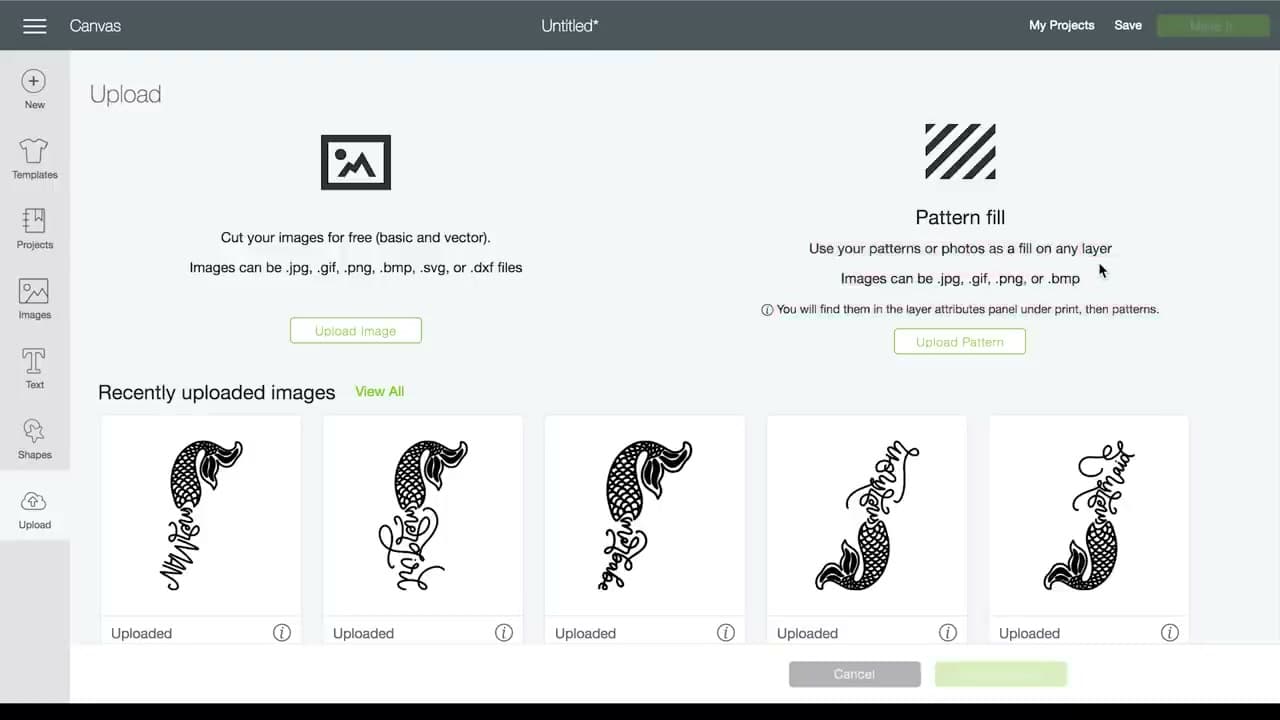 Step 3: Click Upload and Pick 'Upload Image' - How to Cut SVG Files with Cricut (Upload + Cut Tutorial)