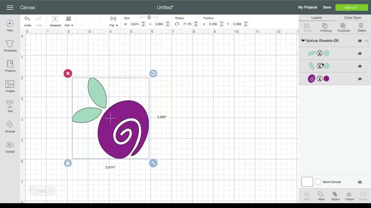 Step 5: Check the Layers Panel for Multiple Pieces - How to Cut SVG Files with Cricut (Upload + Cut Tutorial)