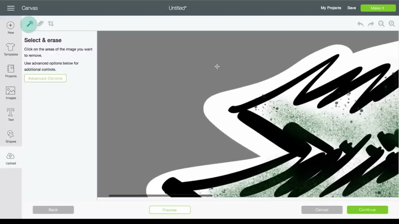 Step 9: Handle JPEG Files - Erase the Background with Magic Wand - How to Cut SVG Files with Cricut (Upload + Cut Tutorial)