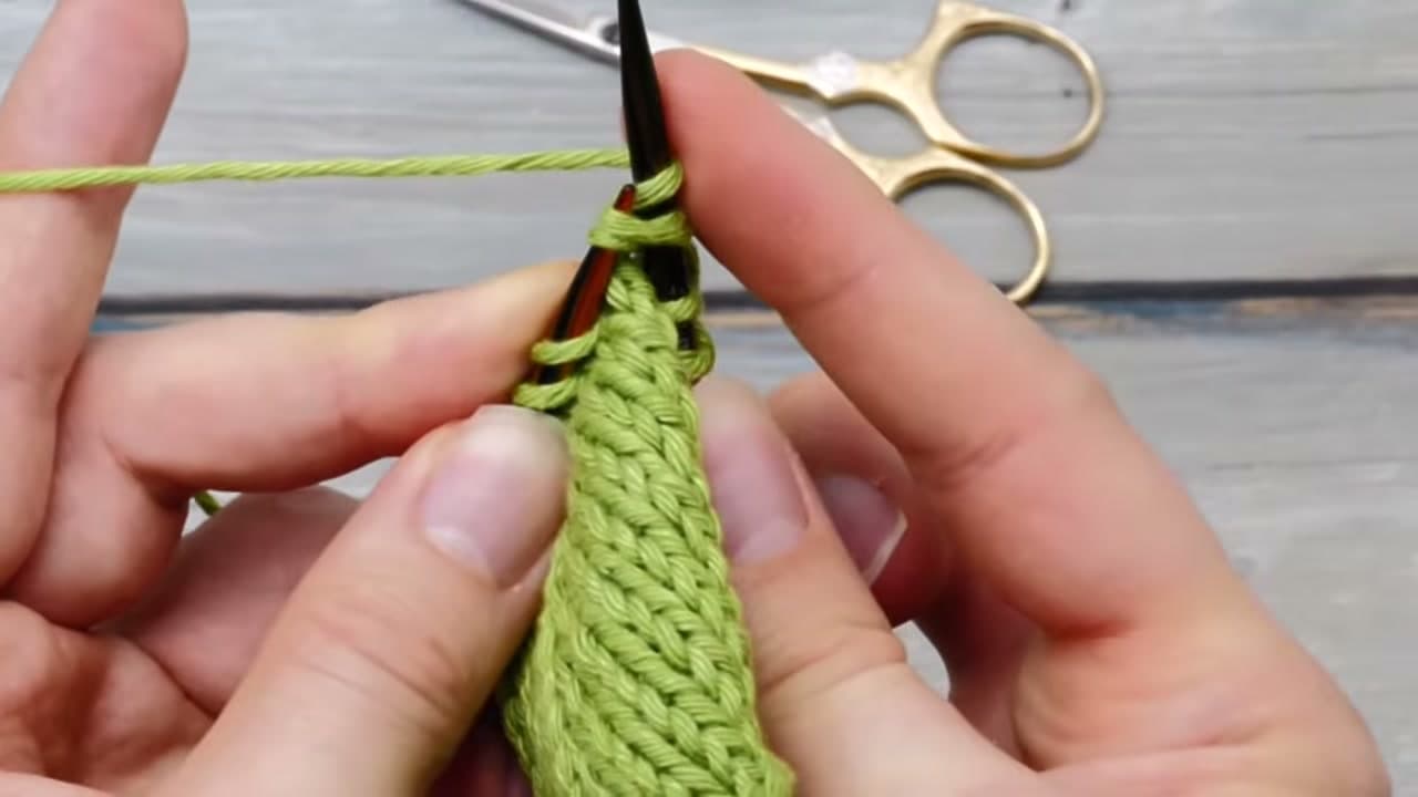 Step 2: Wrap the Yarn and Pull It Through Both Stitches - How to Decrease in Knitting - K2tog, SSK and Two More