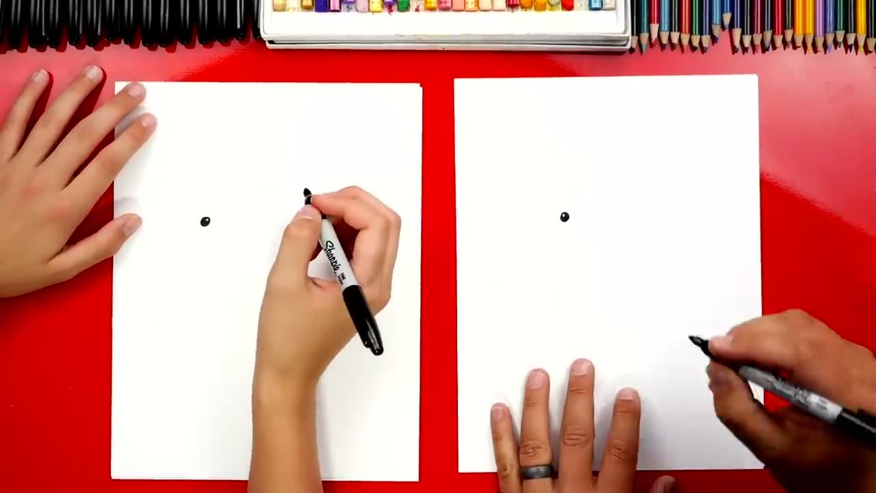 Step 1: Step 1: Draw the eye in the top-left of the paper