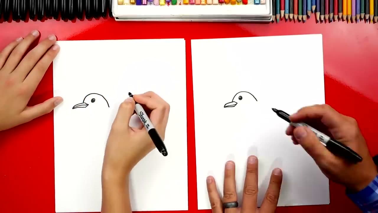 Step 3: Step 3: Sketch the top of the head