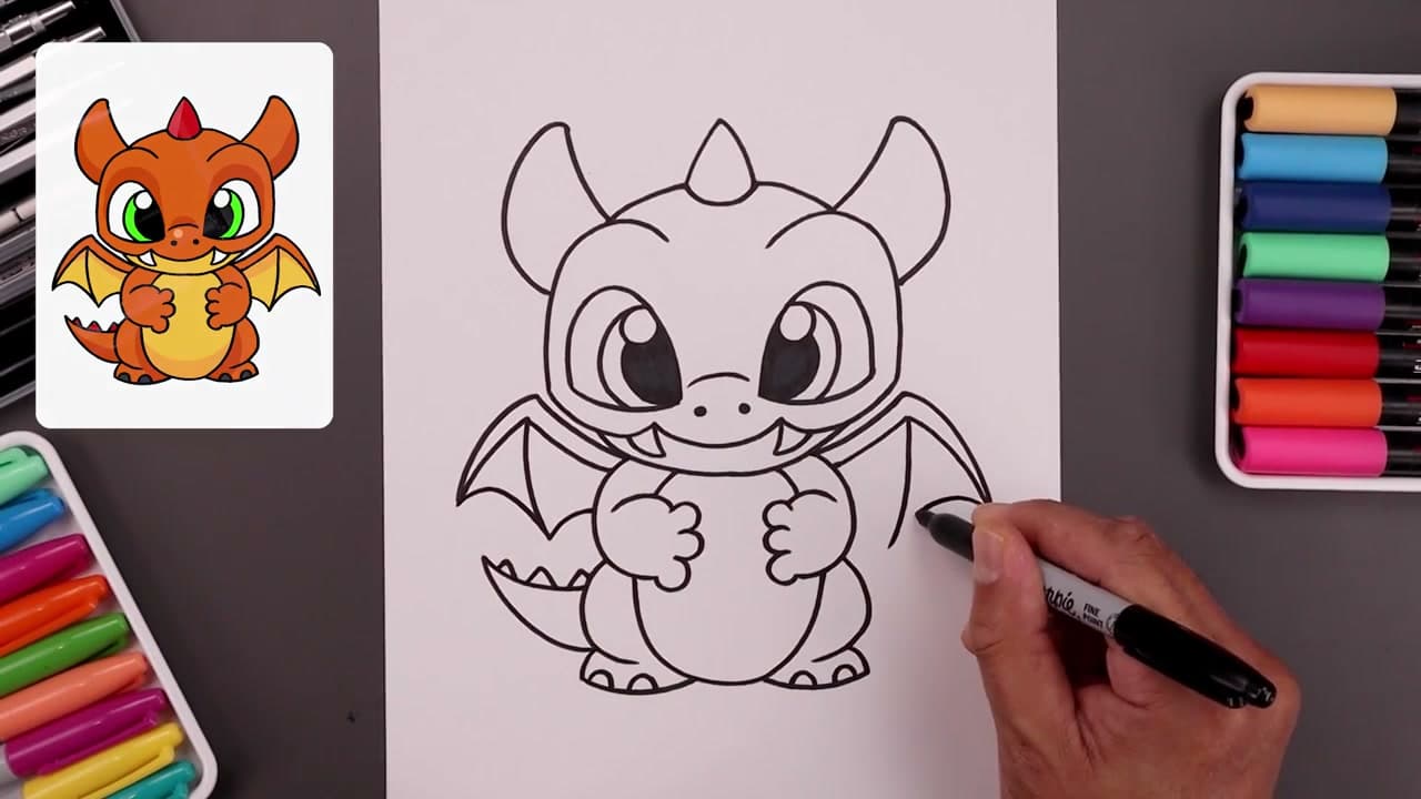 How to Draw a Dragon: Cartoon Step by Step