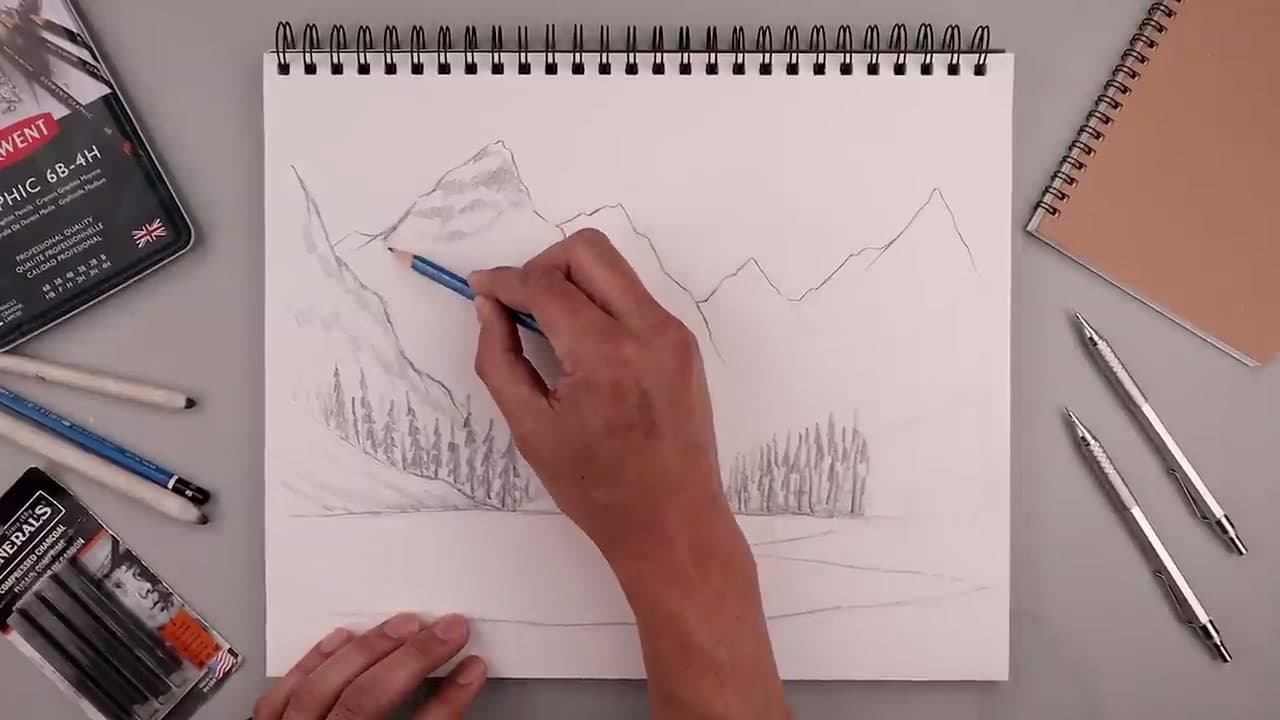 Step 7: Add Snow Caps and Rock Layers Near the Peaks