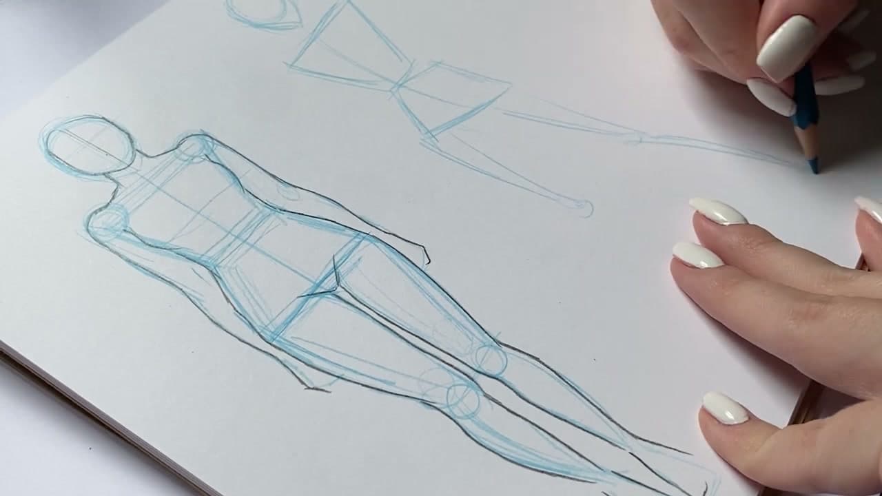 The finished result: How to Draw the Female Figure: 7-Step Beginner Guide