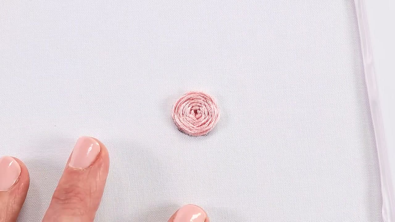 Step 7: Finish Off and Add Leaves - How to Embroider a Rose (Easy Woven Wheel Stitch)