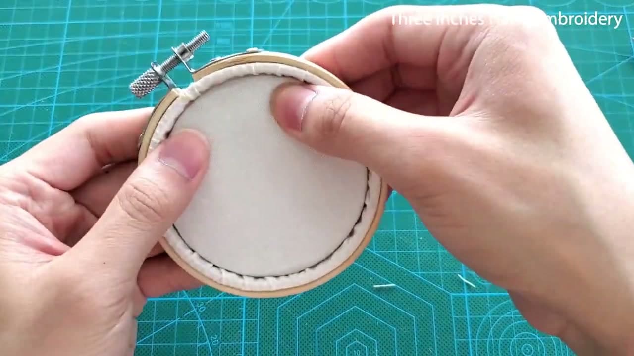 The finished result: How to Finish an Embroidery Hoop (4 Backing Methods)