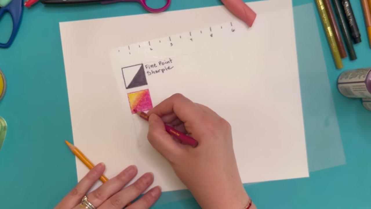 Step 3: Fill and Label a Test Square for Each Pen and Pencil - How to Make Shrinky Dinks