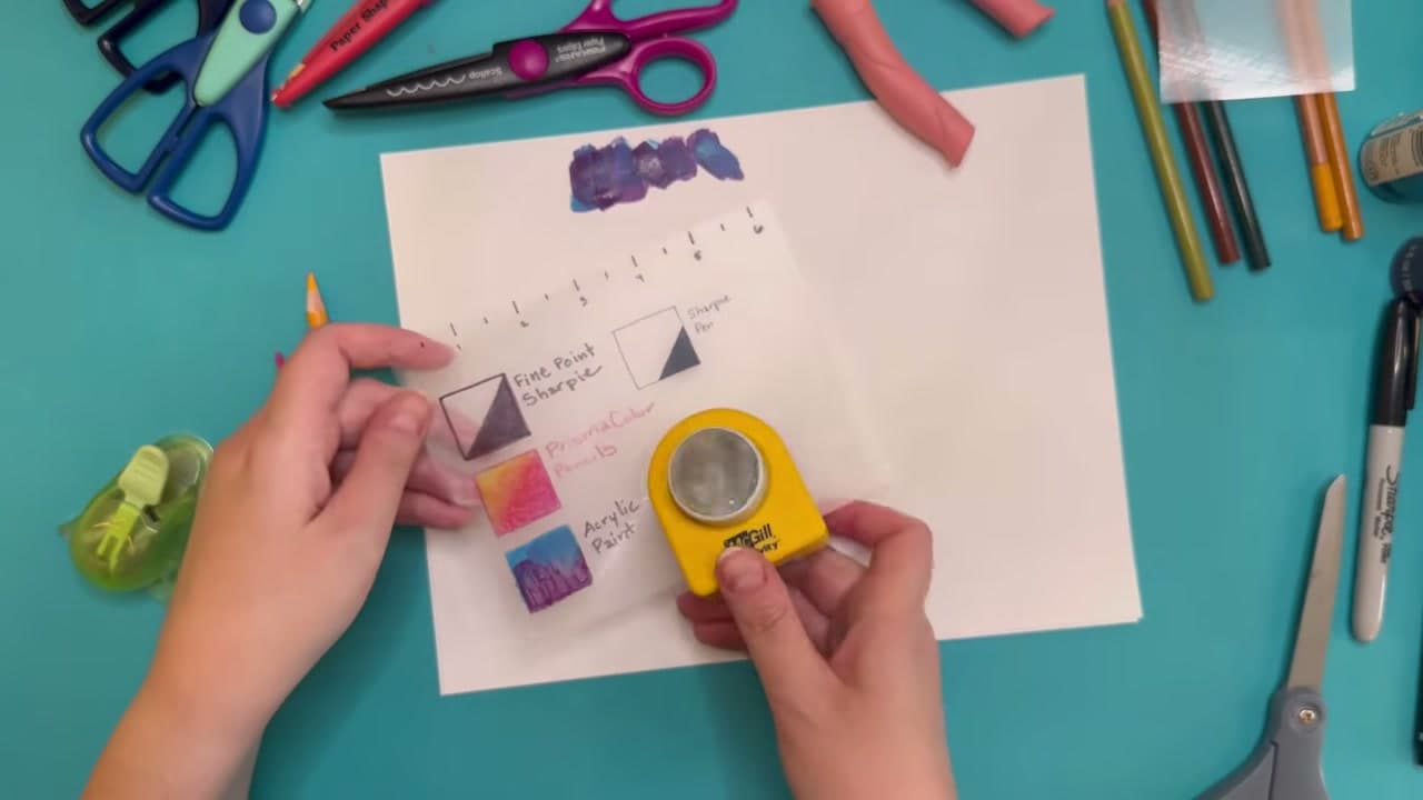 Step 5: Punch a Circle and Round a Corner to Test Your Shapes - How to Make Shrinky Dinks