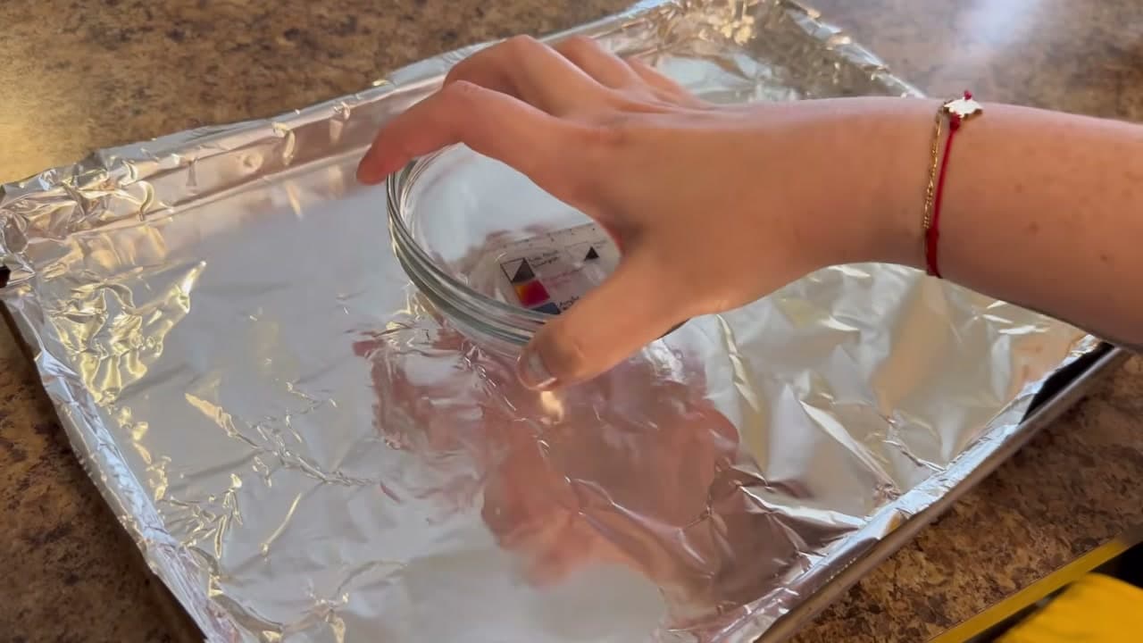 Step 8: Press Flat With the Bottom of a Bowl, Then Cool on the Pan - How to Make Shrinky Dinks