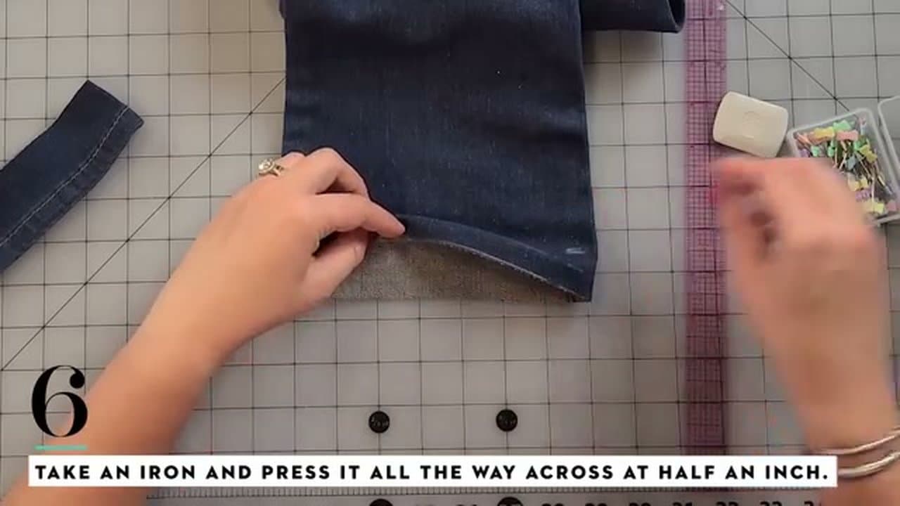 Step 4: Fold and Pin the First Turn