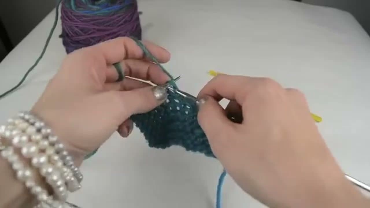 The finished result: How to Knit for Absolute Beginners