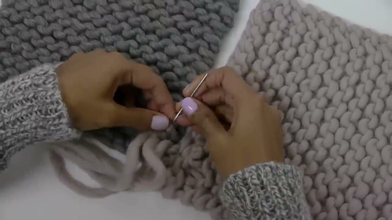 The finished result: How to Knit a Blanket