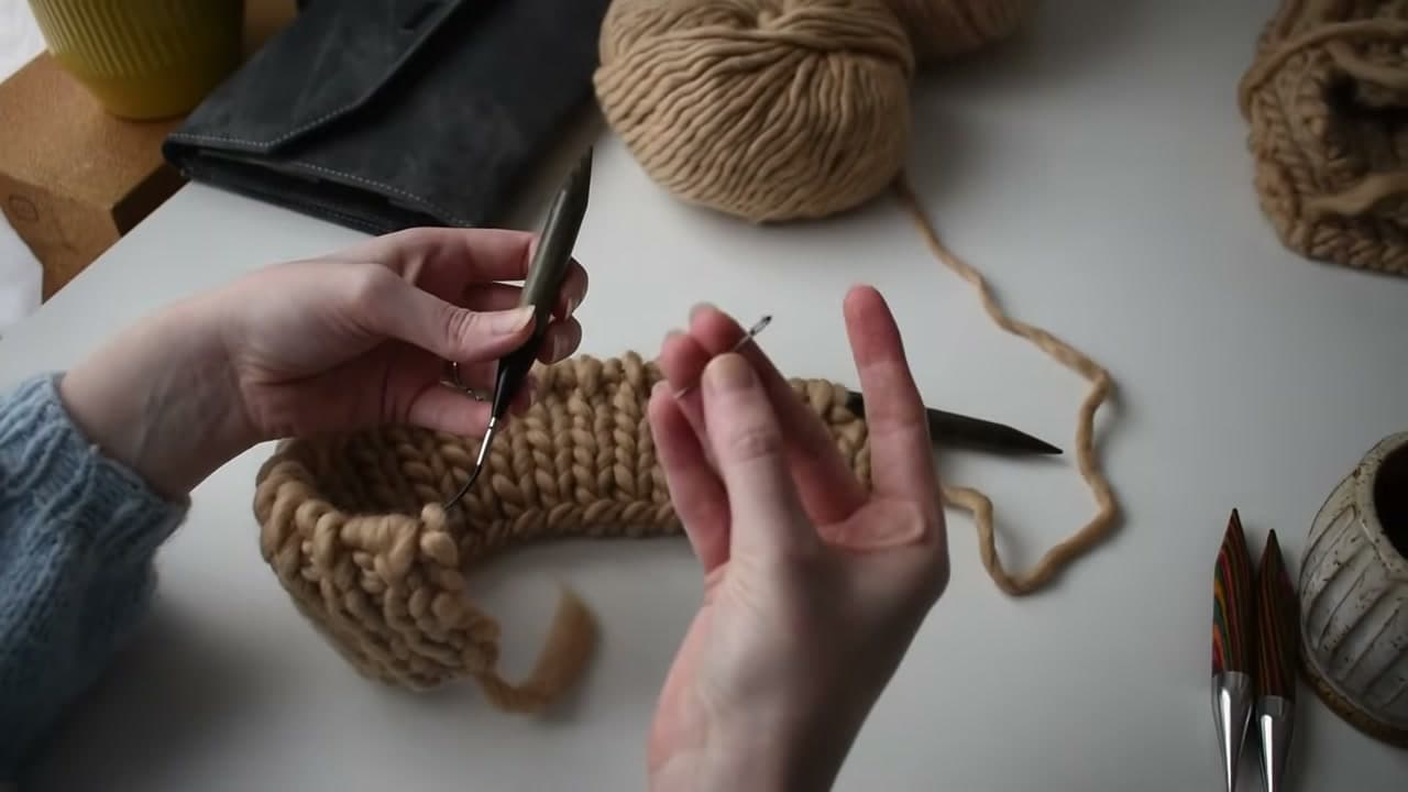 Step 3: Switch to Larger Needles for the Sweater Body - How to Knit a Chunky Sweater for Beginners