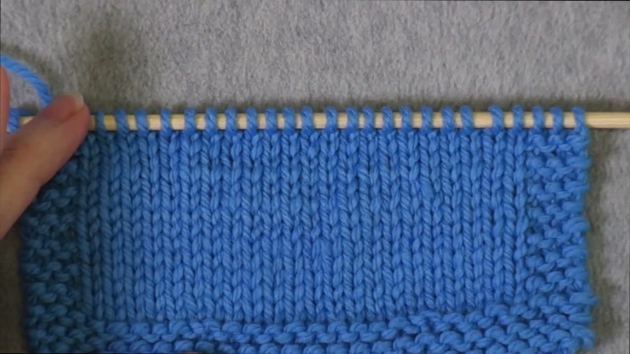 Step 4: Knit Two Inches of Stockinette in the Gauge Swatch - How to Knit a Gauge Swatch That Measures True