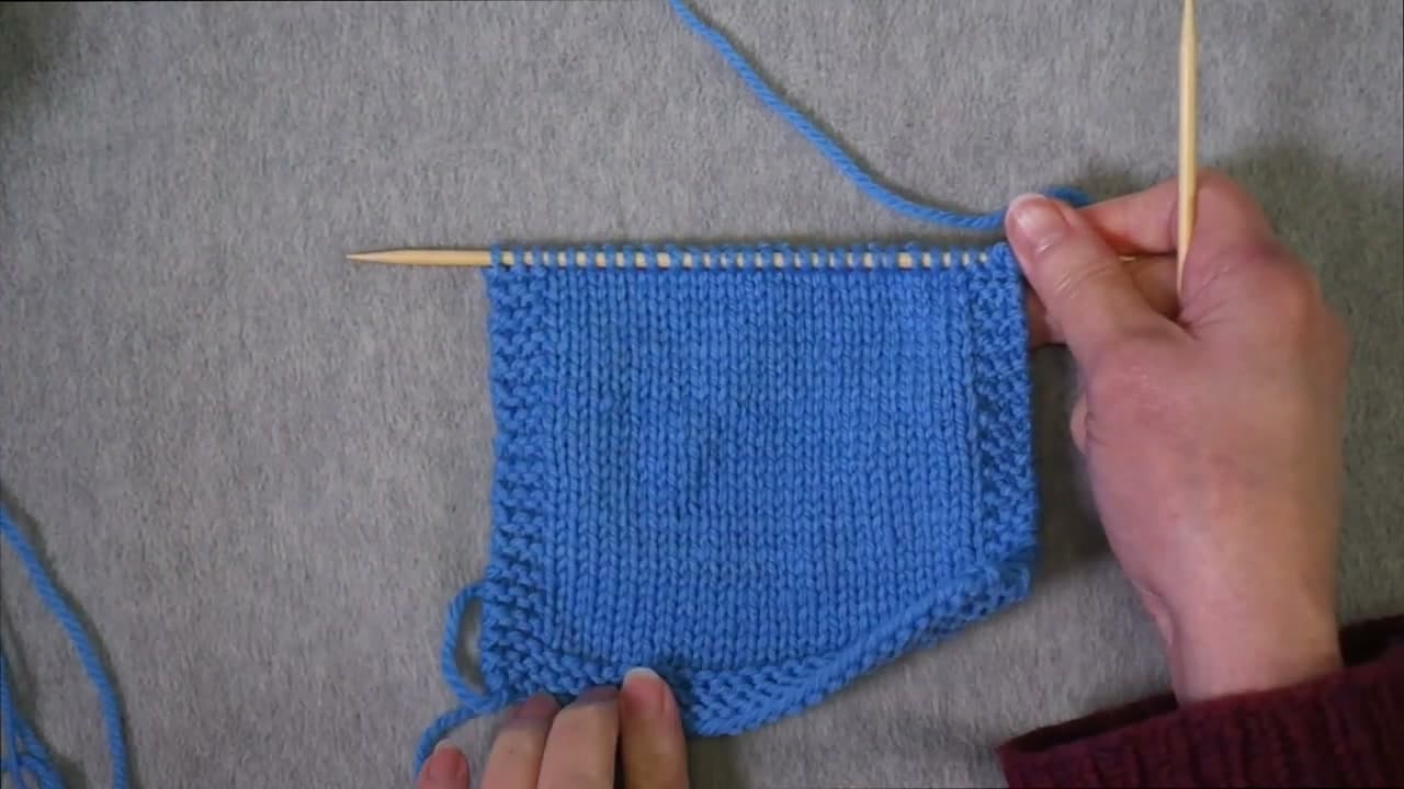 Step 7: Decrease and Knit the Top Garter Border of the Gauge Swatch - How to Knit a Gauge Swatch That Measures True