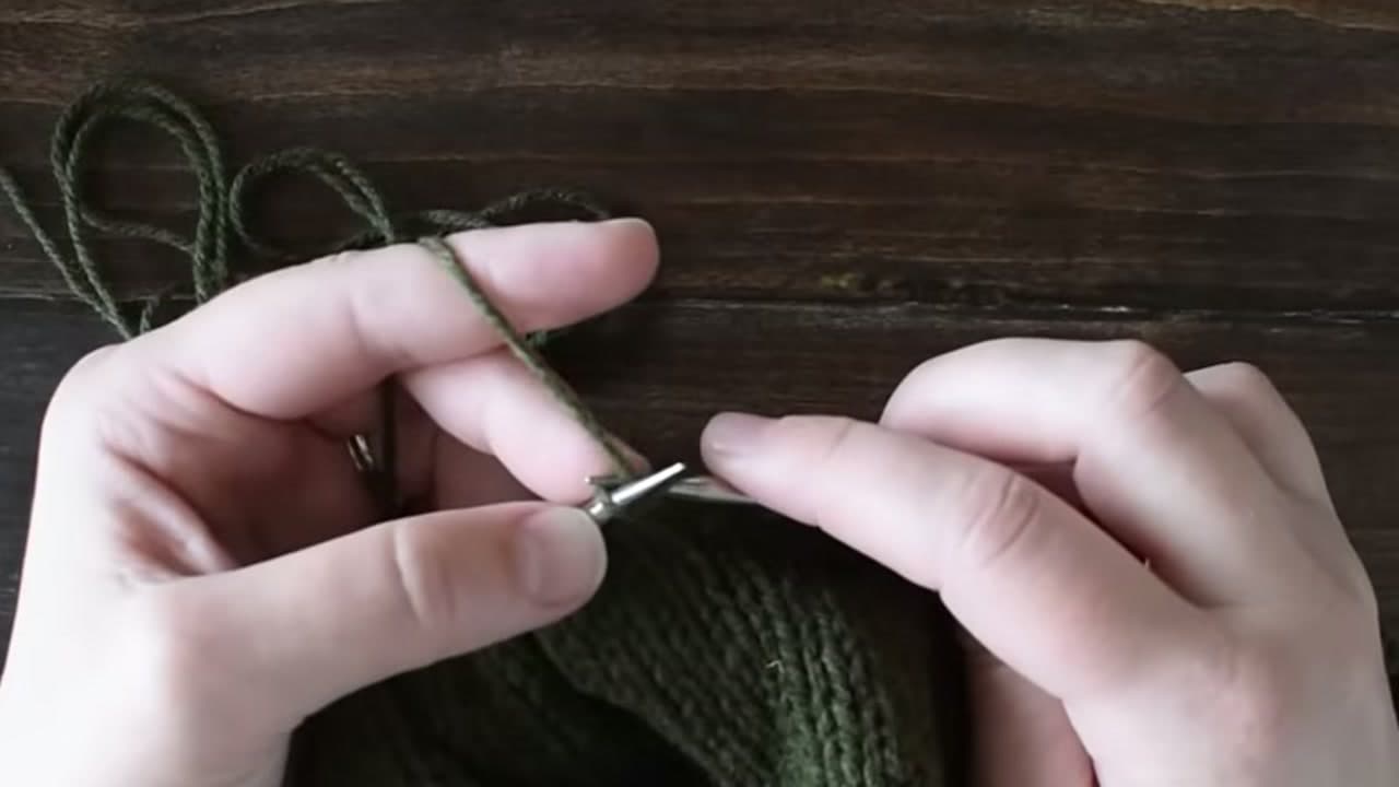 Step 6: Roll Your Left Hand Back to Pull the Loop Through - How to Knit Continental Style for Faster, Smoother Knitting