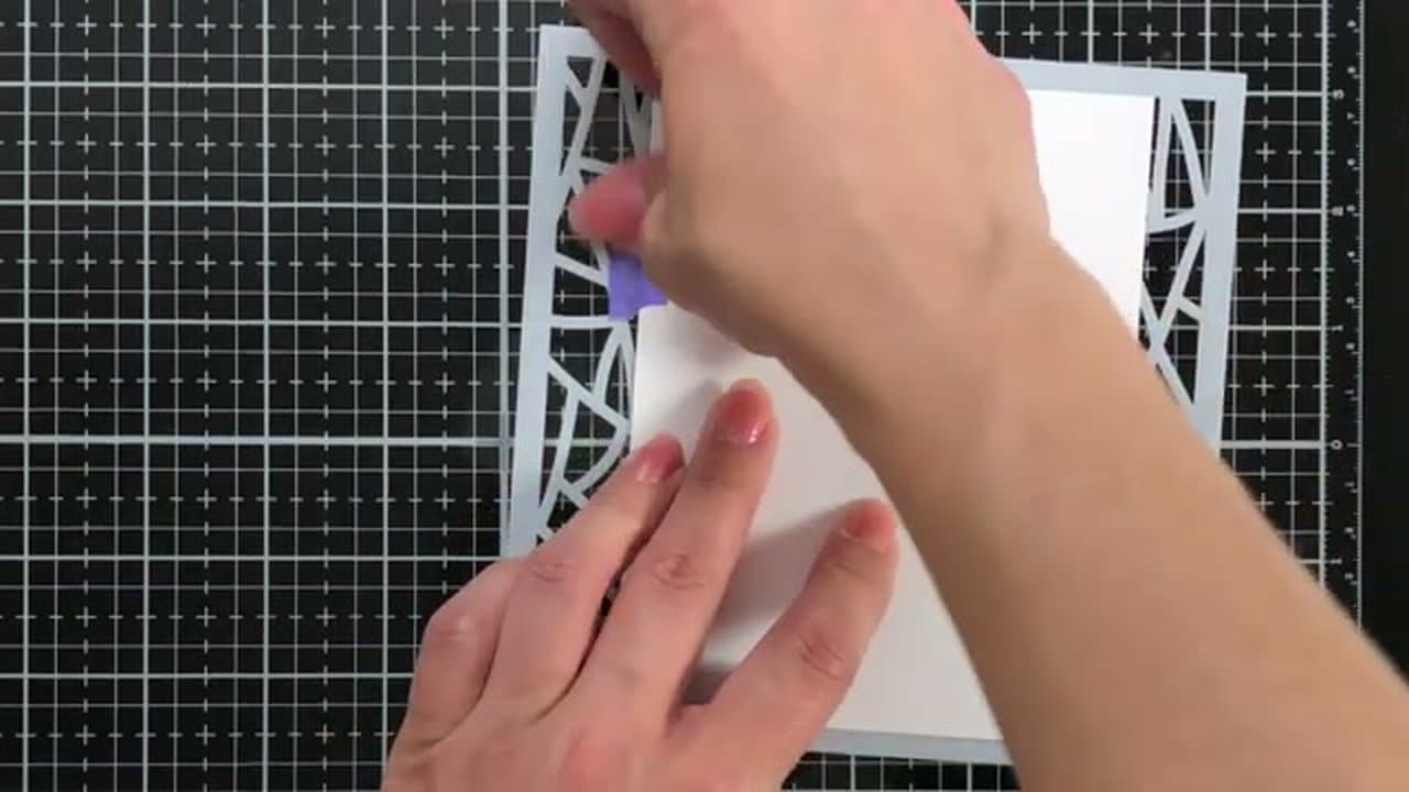 Step 1: Step 1: Tape the Stencil Over Your Card Panel