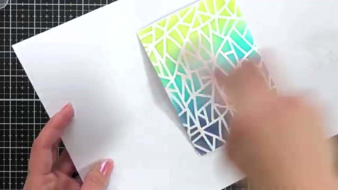 How to Make a Father's Day Card with Bold Stencil Ink Blending