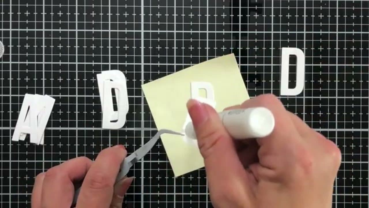 Step 6: Step 6: Die Cut and Stack the DAD Letters