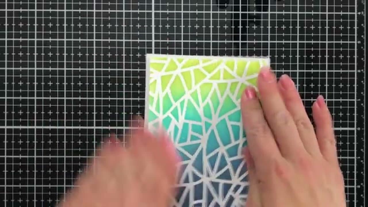 The finished result: How to Make a Father's Day Card with Bold Stencil Ink Blending