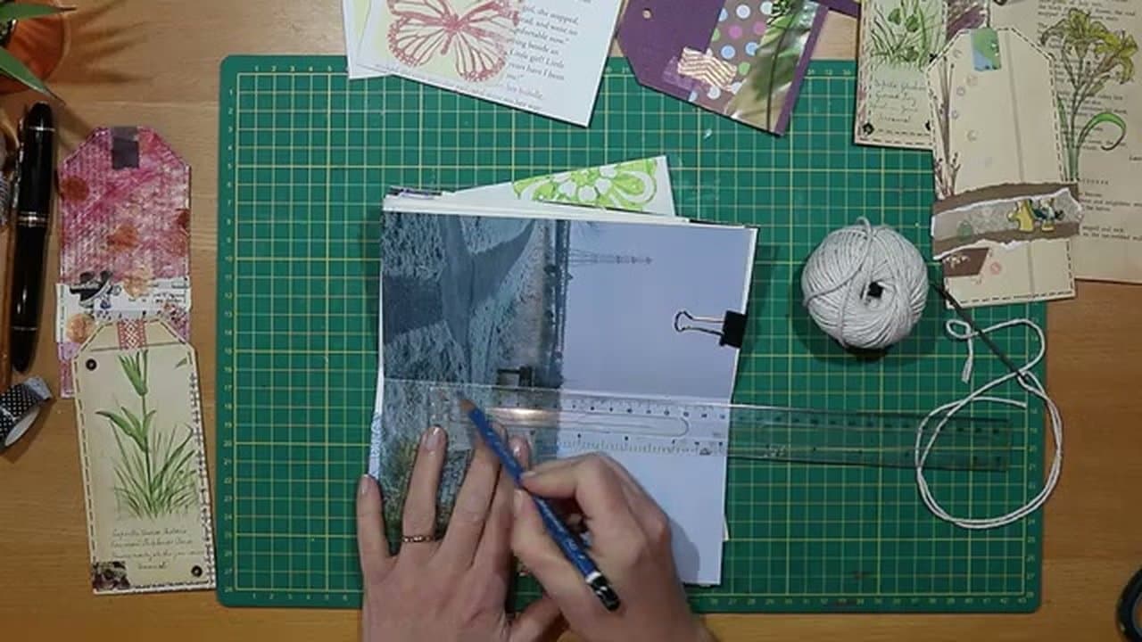 Step 6: Mark Three Binding Holes - How to Make a Junk Journal: Step-by-Step Beginner Guide