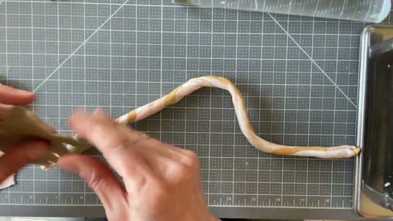 Step 4: Tear and Reassemble for Variation - How to Make a Marbled Polymer Clay Dish With Gold Leaf Edge