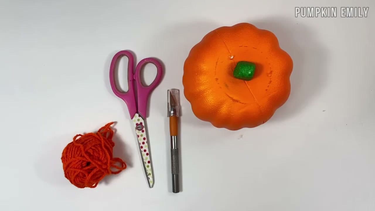 Step 5: Gather Your Supplies for Method 2 - How to Make a No-Crochet Yarn Pumpkin (2 Easy Methods)